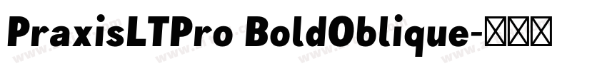 PraxisLTPro BoldOblique字体转换